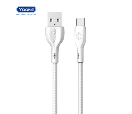 Chargers + Cables Yookie Charging Data Cable CB17-Type C 2.4A white